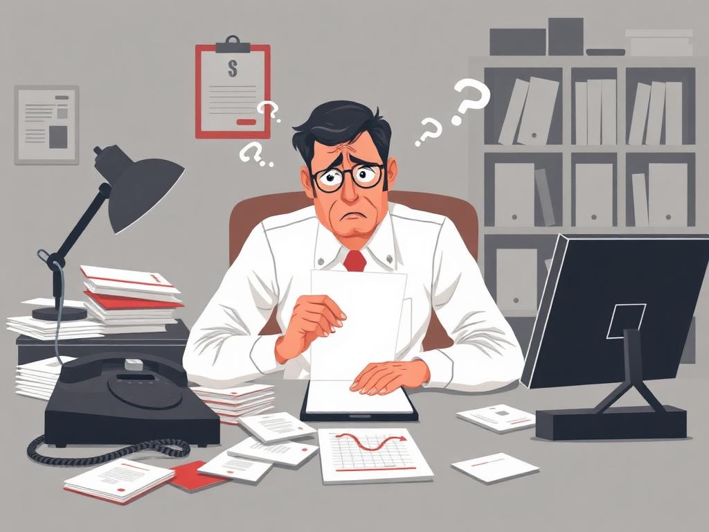 Stressed advisor relying on diary, cold calls and old methods